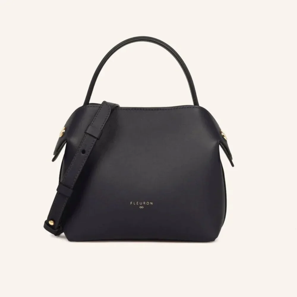 Fleuron Paris Mini Swann Bag Noir Lisse Black Gold Multiway bag - Picture 3 of 6